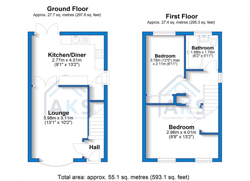 Floorplan for Tiber Close, Alvaston, DE24