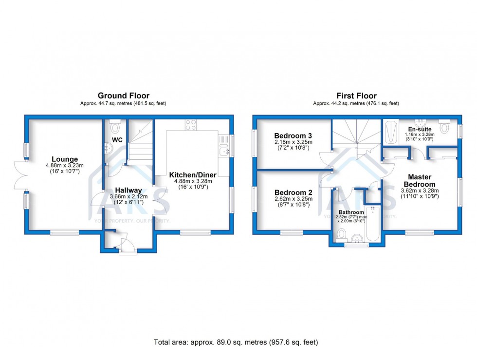 Floorplan for Astley Gardens, Hilton, DE65