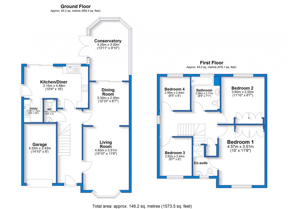 Floorplan for Starflower Way, Mickleover, DE3