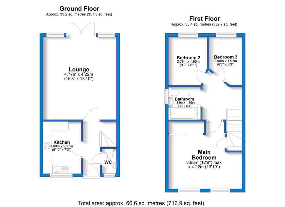 Floorplan for Sherbourne Drive, Hilton, DE65