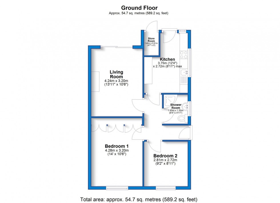 Floorplan for East Avenue, Mickleover, DE3