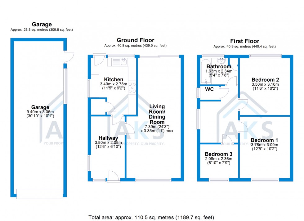 Floorplan for Back Lane, Hilton, DE65
