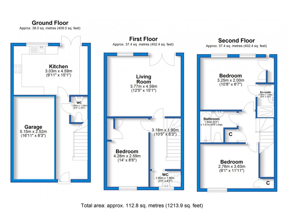 Floorplan for Thames Way, Hilton, DE65