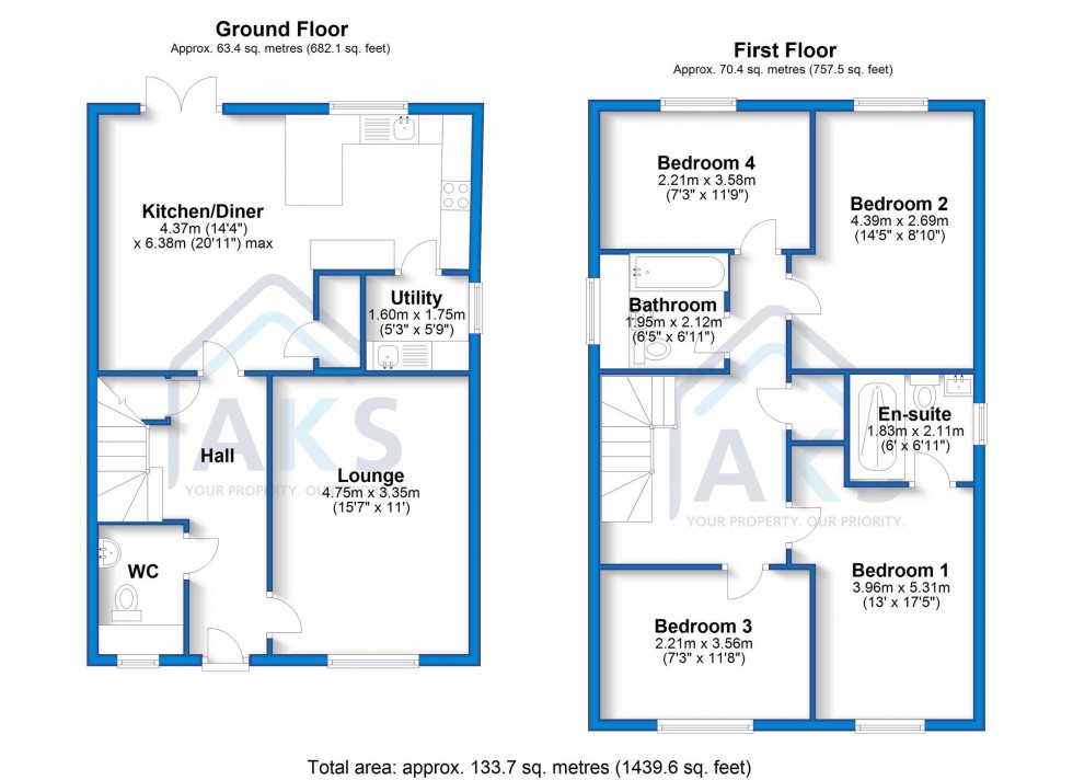 Floorplan for Maple Close, Hilton, DE65