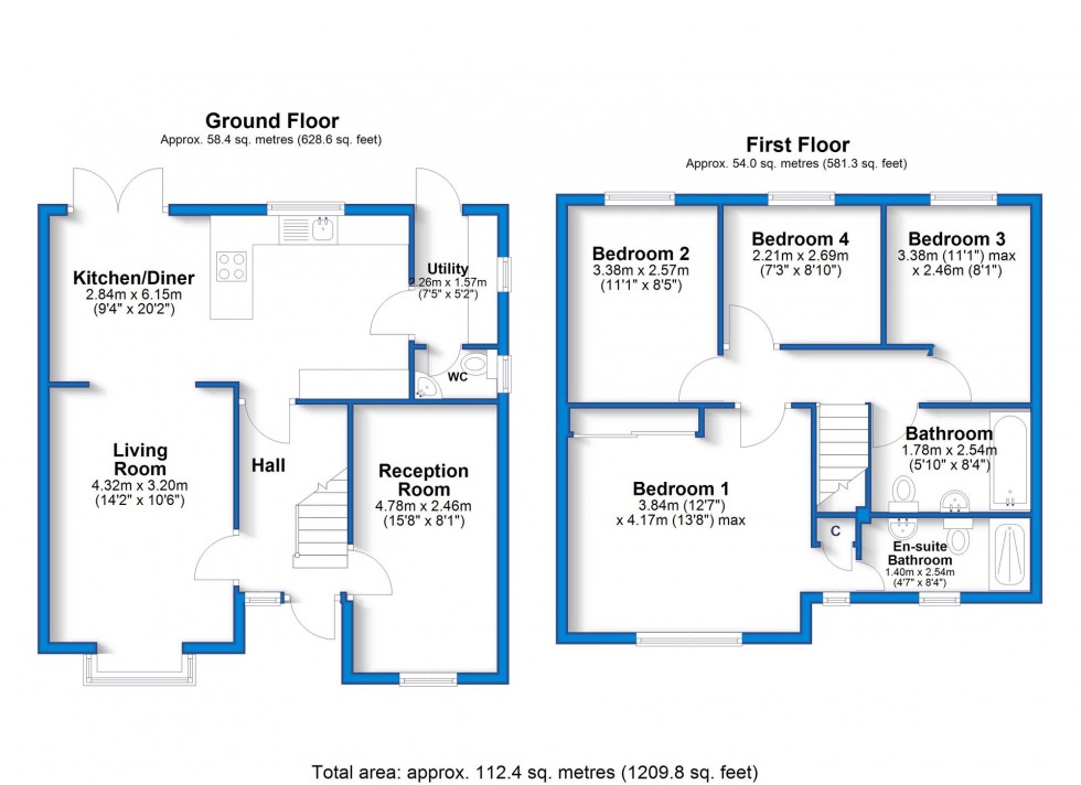 Floorplan for Eaton Close, Hatton, DE65