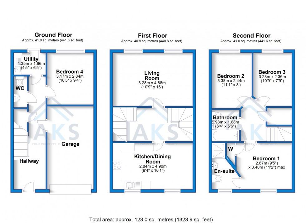 Floorplan for Sherbourne Drive, Hilton, DE65