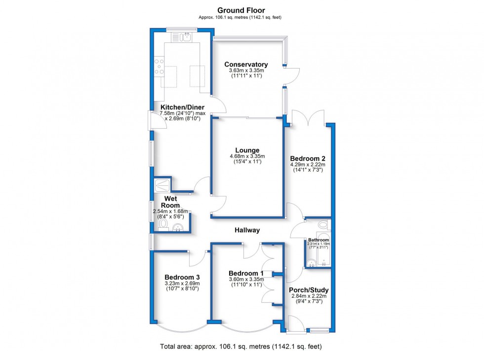 Floorplan for Field Rise, Littleover, DE23