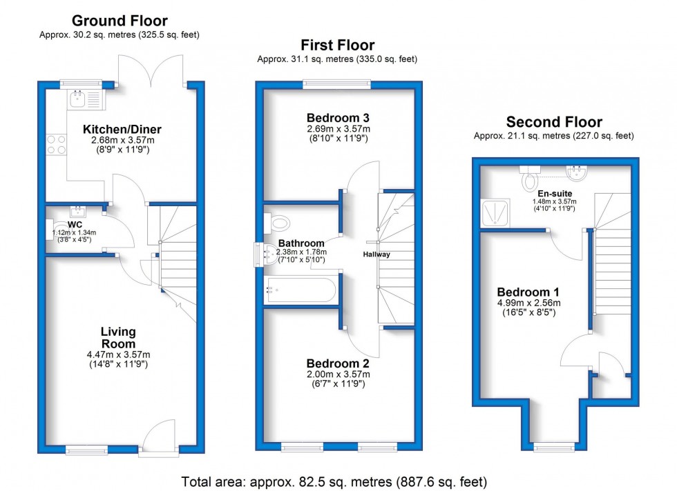 Floorplan for Stowe Lane, Hilton, DE65