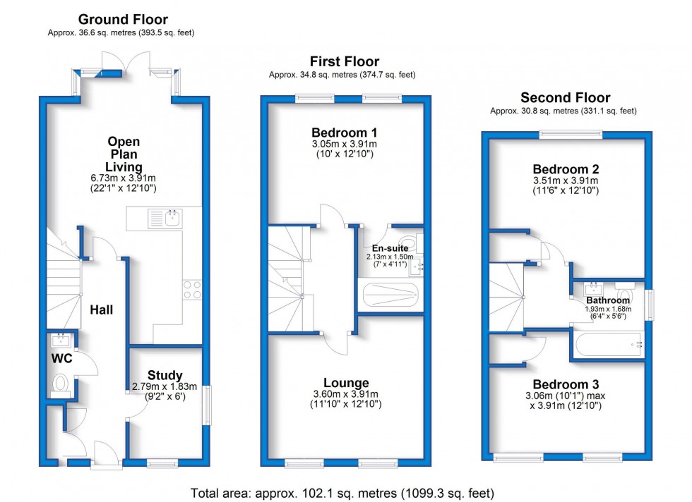 Floorplan for Elvaston Drive, Littleover, DE23