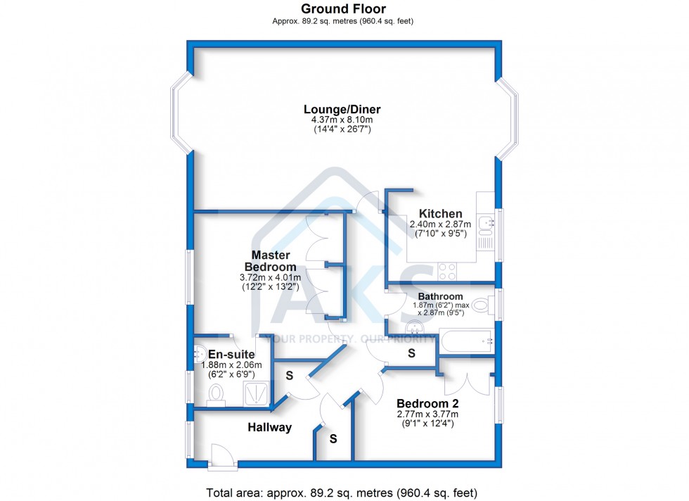 Floorplan for Tudor Court, Draycott, DE72