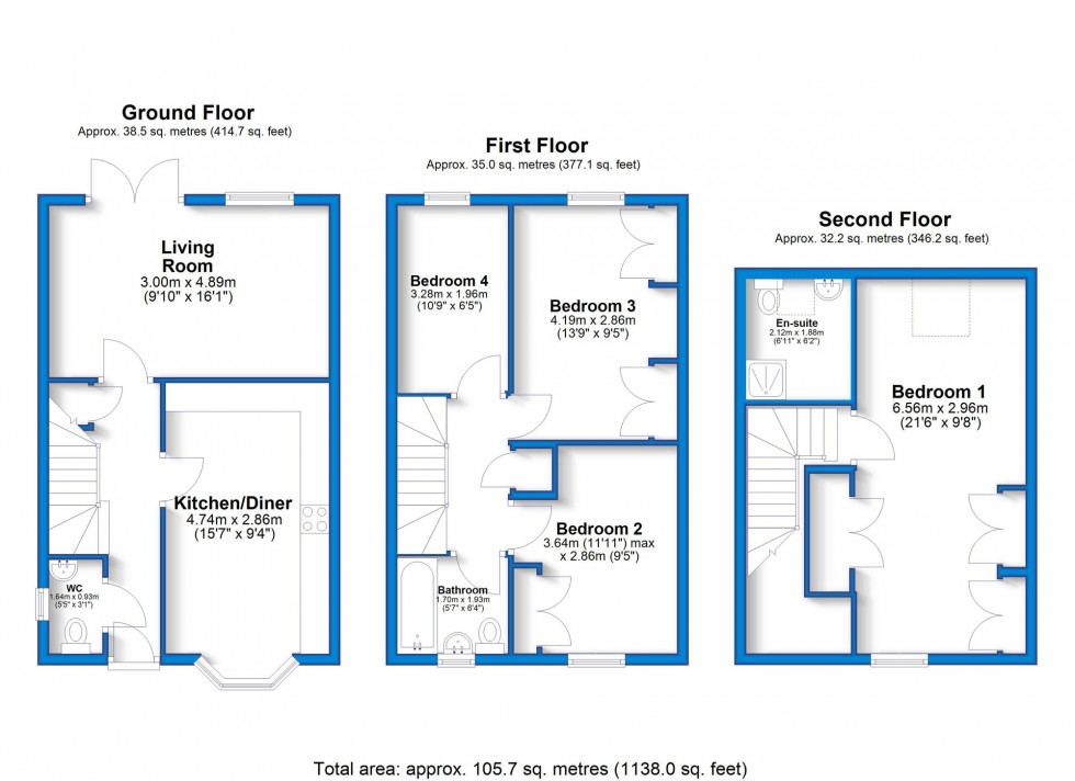 Floorplan for Windermere Drive, Hilton, DE65