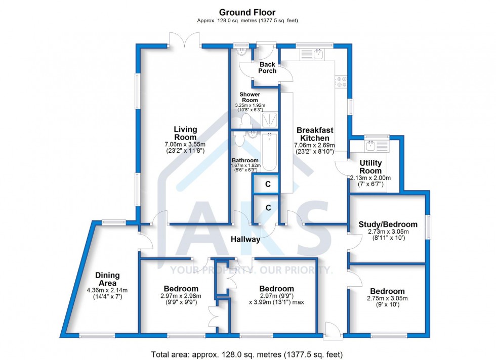 Floorplan for Highfield Road, Littleover, DE23