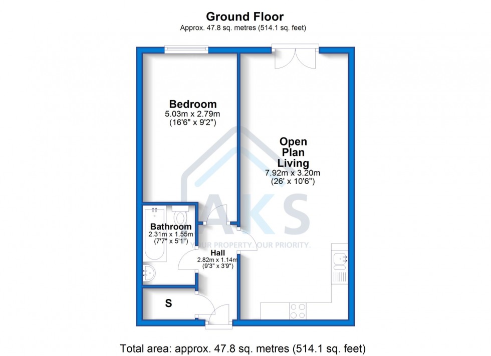Floorplan for Empress Road, Empress Court, DE23