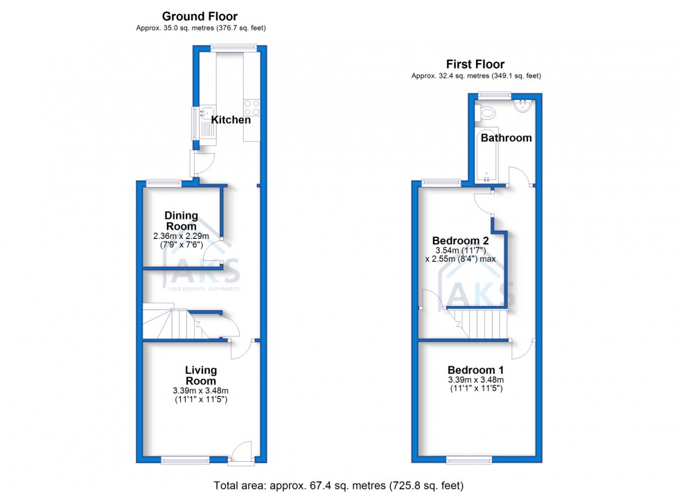 Floorplan for Church Street, Tutbury, DE13
