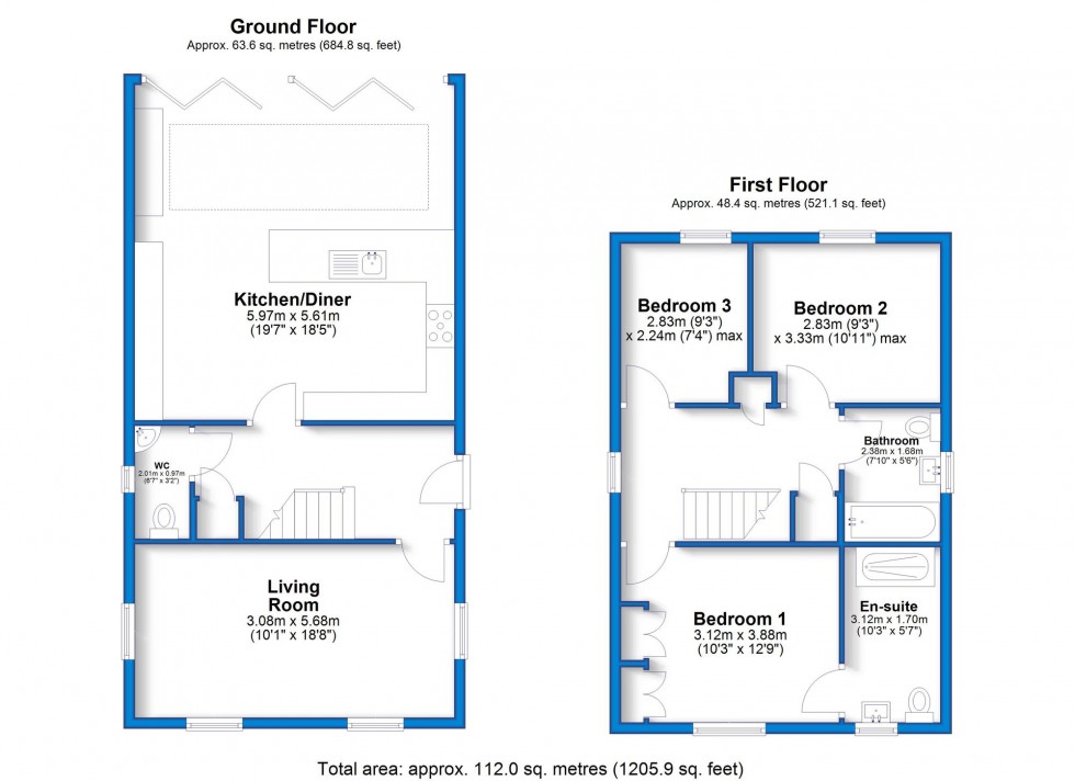 Floorplan for Merevale Way, Stenson Fields, DE24