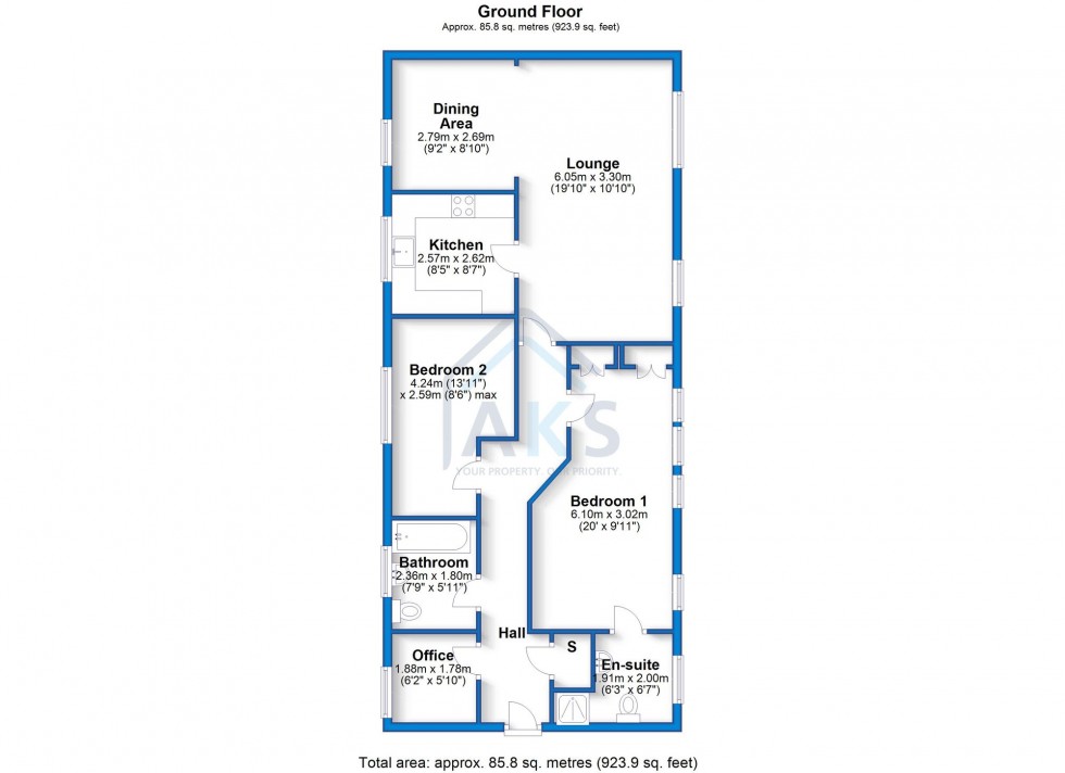 Floorplan for Ashbourne Road, Derby, DE22