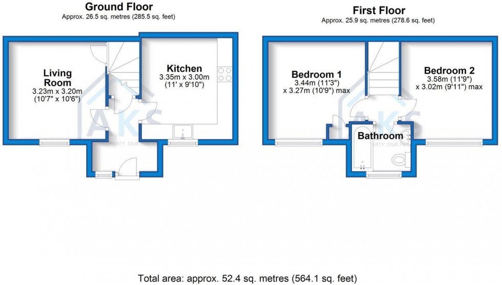 Floorplan for The Green, Long Whatton, LE12