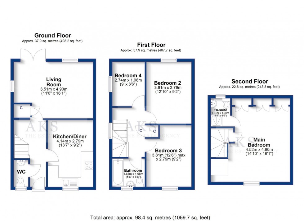 Floorplan for Wren Close, Hatton, DE65
