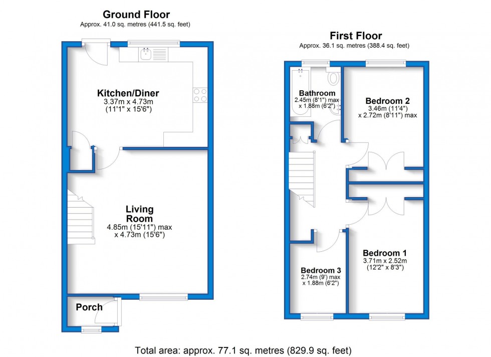 Floorplan for Markeaton Street, Derby, DE1