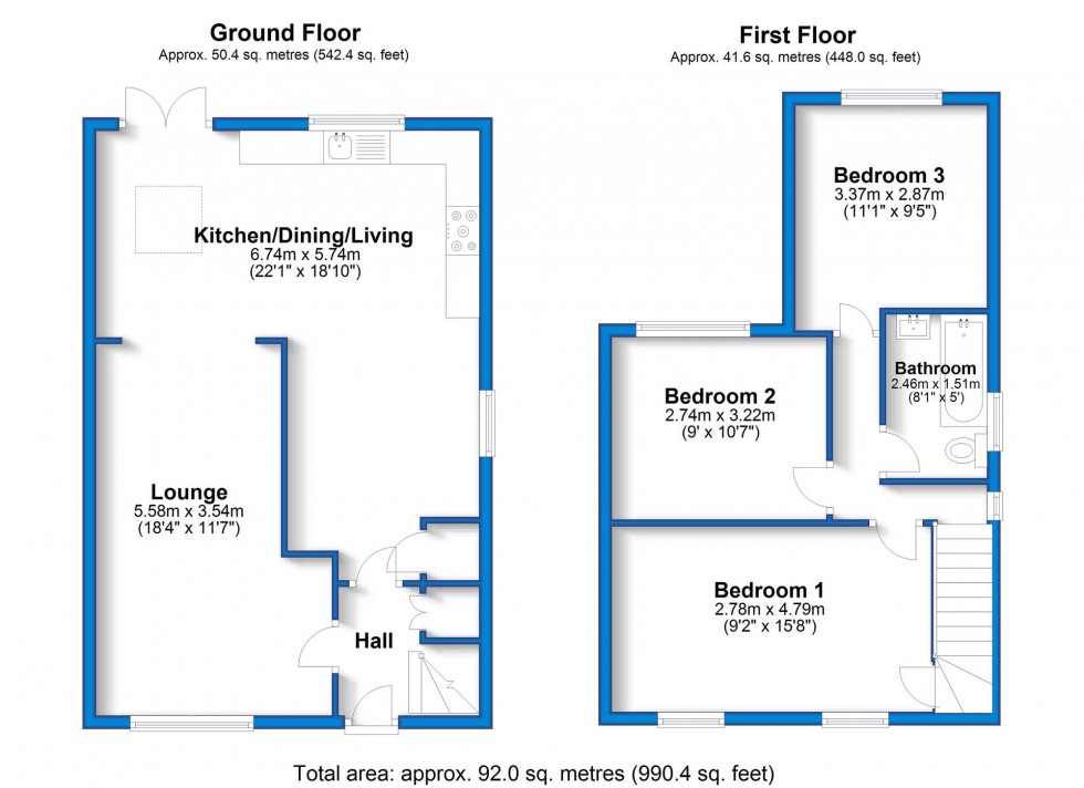Floorplan for New Road, Hilton, DE65
