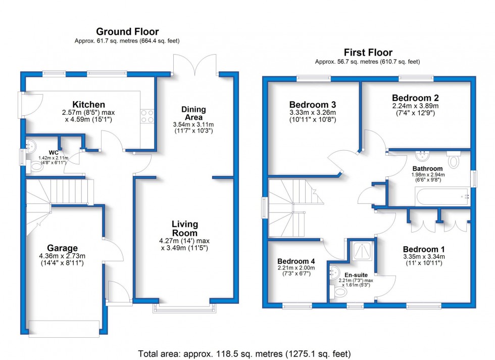 Floorplan for Berwick Drive, Stenson Fields, DE24