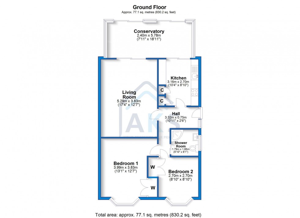 Floorplan for Manor Farm Road, Aston-On-Trent, DE72