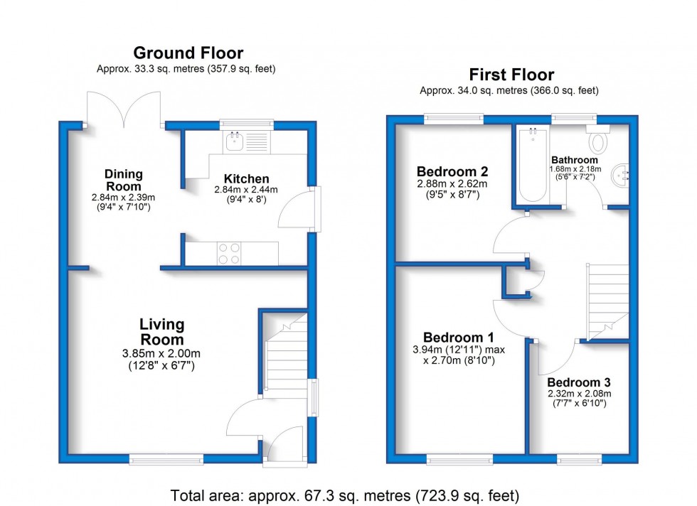 Floorplan for Quick Hill Road, Stenson Fields, DE24