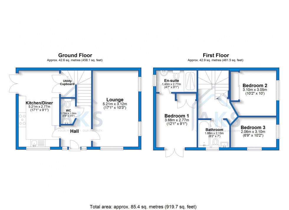 Floorplan for Frankley Close, Hilton, DE65