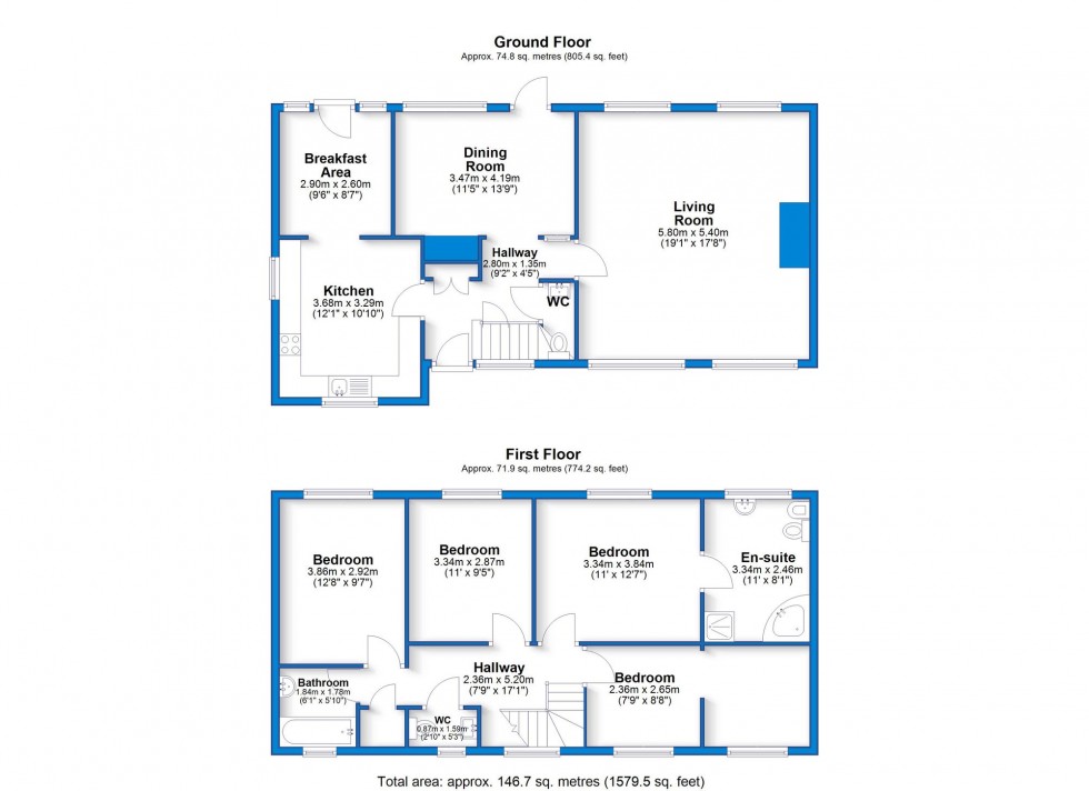 Floorplan for Oaklands Road, Etwall, DE65