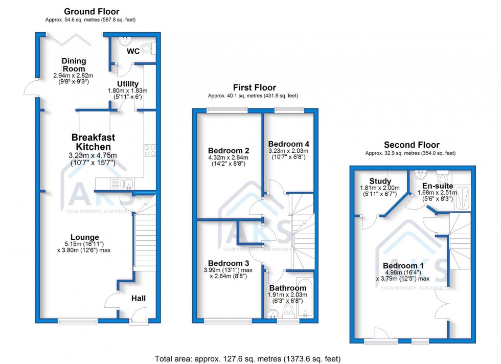 Floorplan for Rutland Close, Hilton, DE65