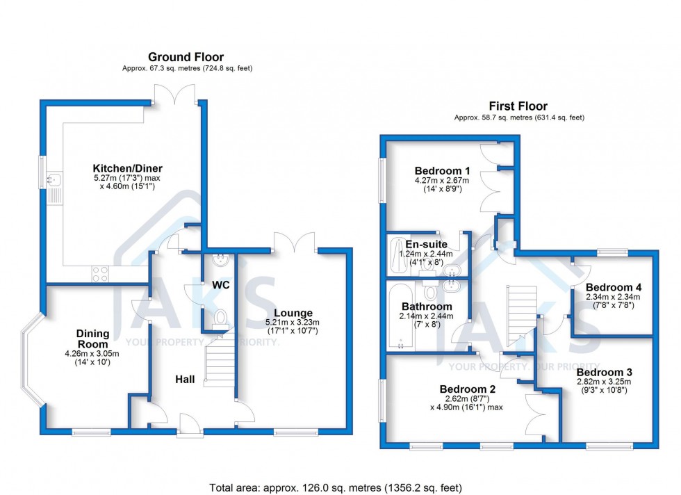 Floorplan for Mill Farm, Repton, DE65