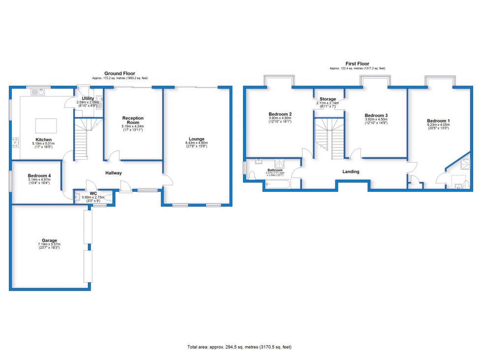 Floorplan for Watery Lane, Scropton, DE65