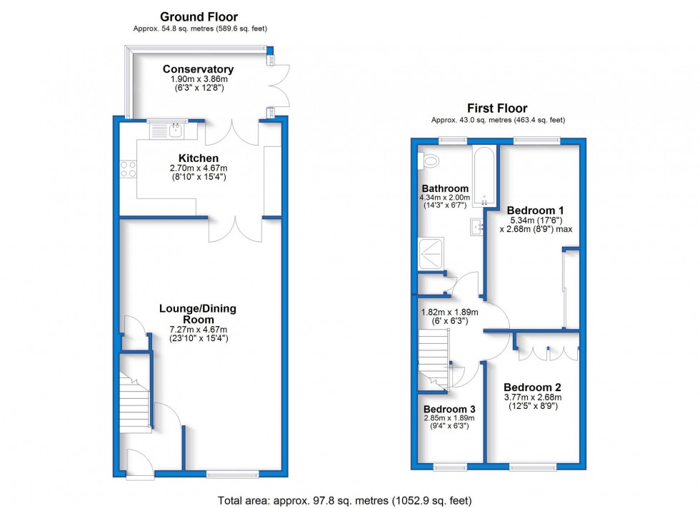 Floorplan for Zetland Crescent, Stenson Fields, DE24