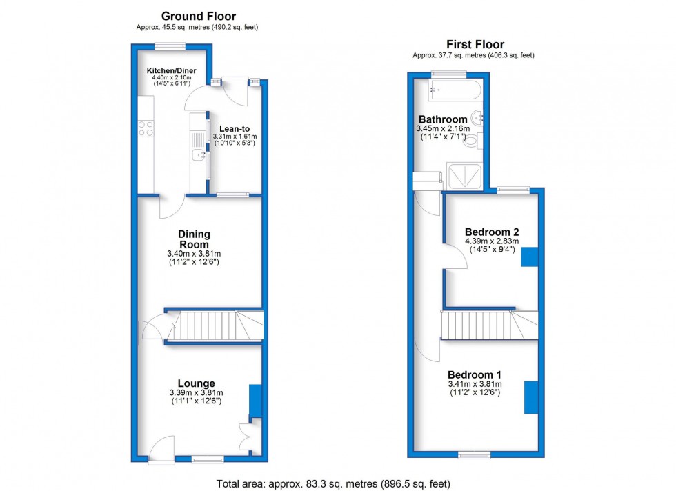 Floorplan for Spring Terrace Road, Burton-On-Trent, DE15