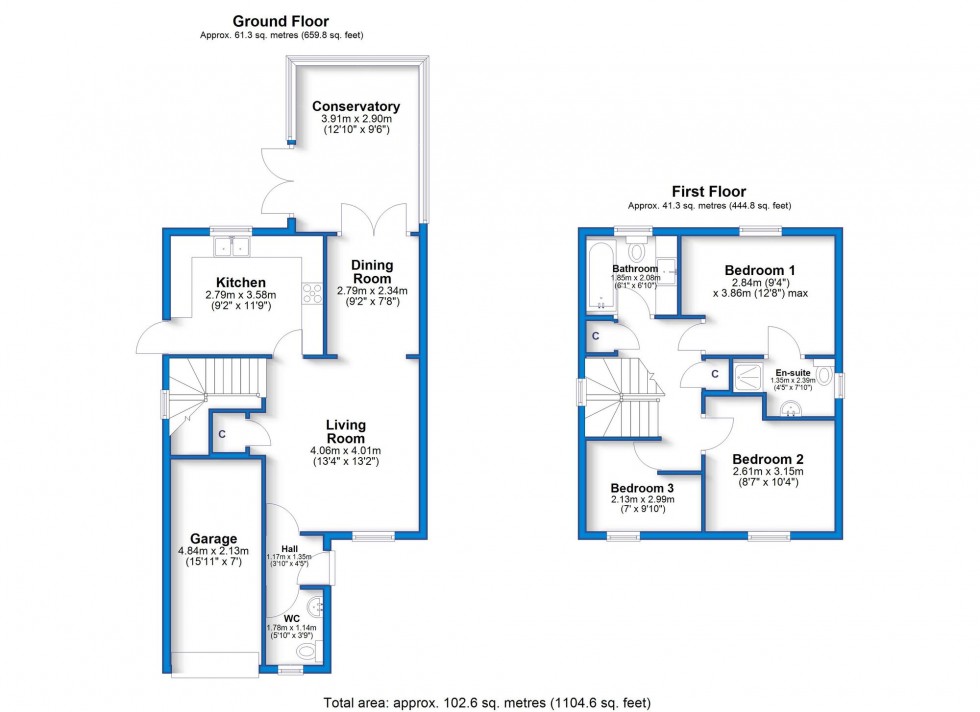 Floorplan for Mill Hill, Boulton Moor, DE24