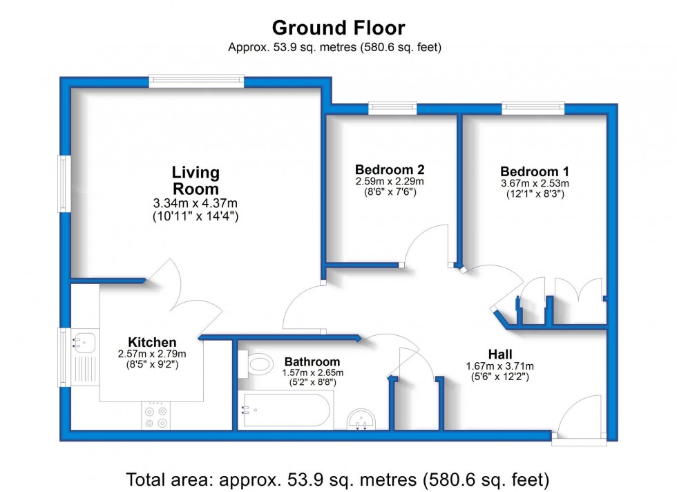 Floorplan for Thames Way, Hilton, DE65