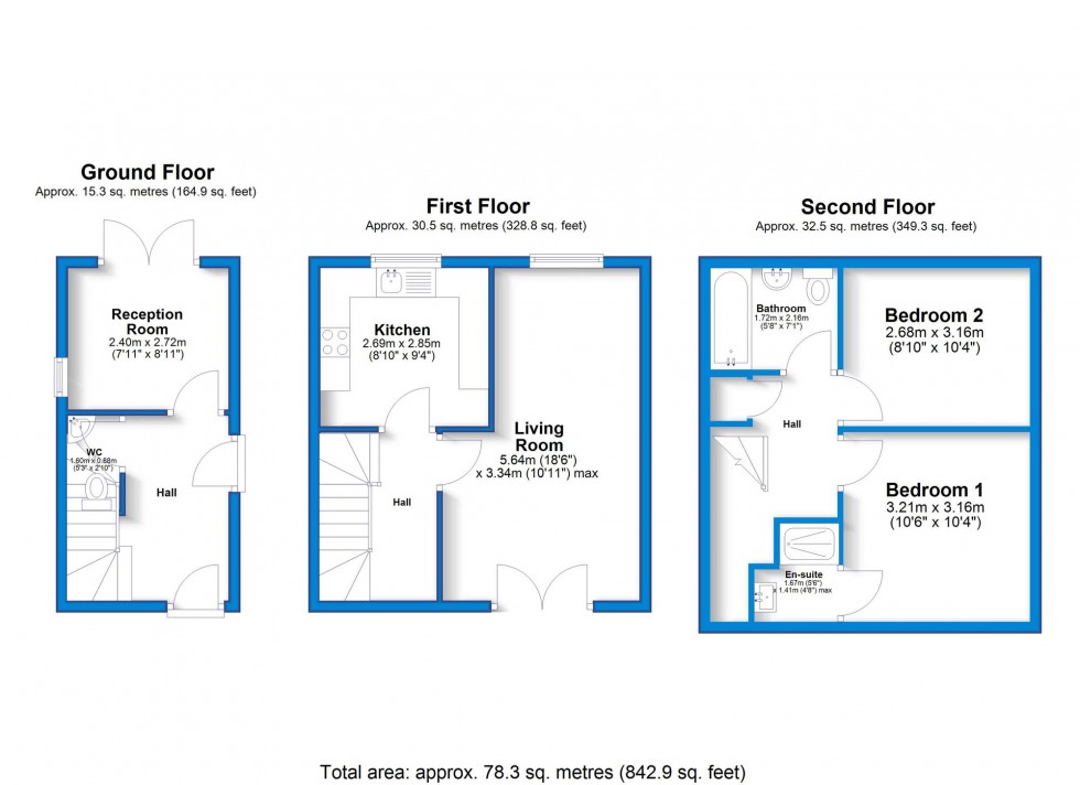 Floorplan for Girton Way, Mickleover, DE3