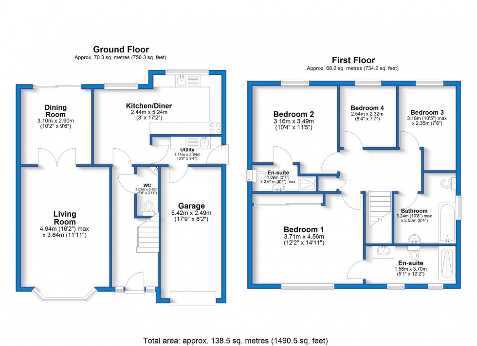 Floorplan for Old Station Close, Etwall, DE65