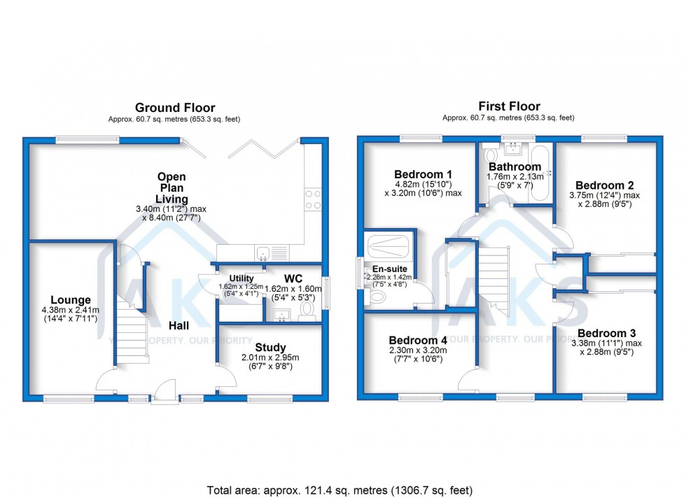 Floorplan for Amber Drive, Mickleover, DE3