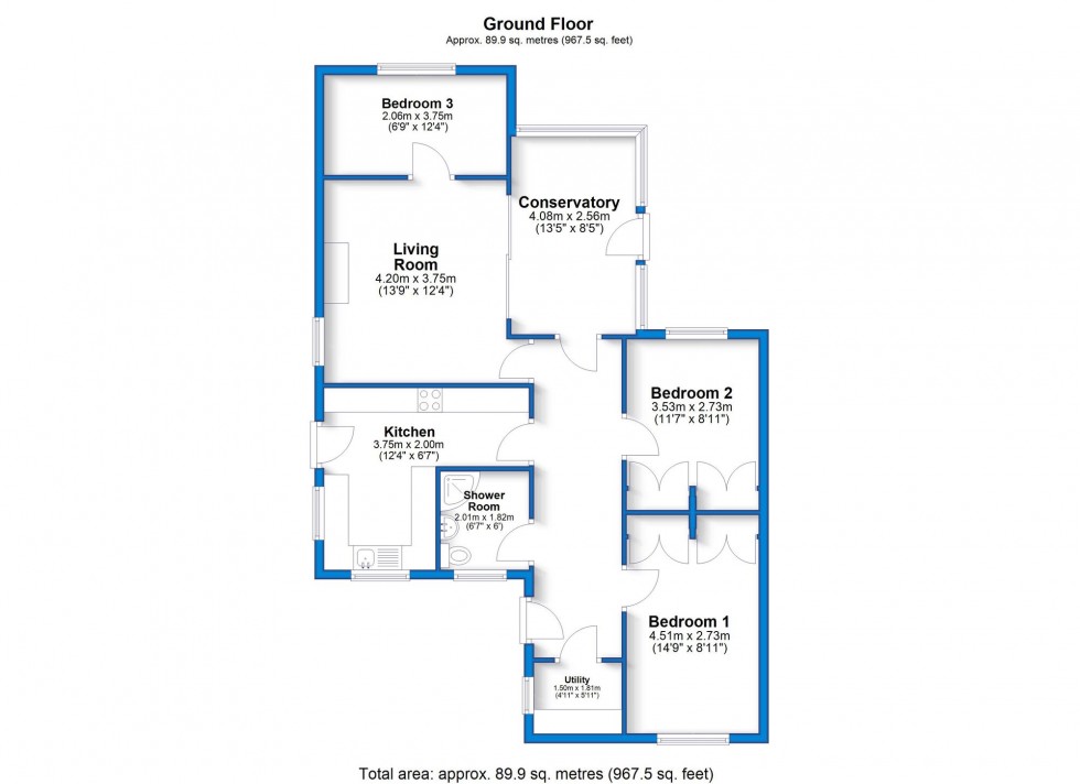 Floorplan for Blacksmiths Lane, Newton Solney, DE15