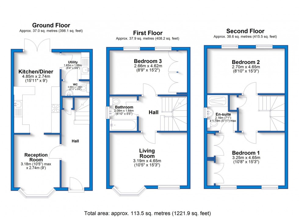 Floorplan for Wye Close, Hilton, DE65