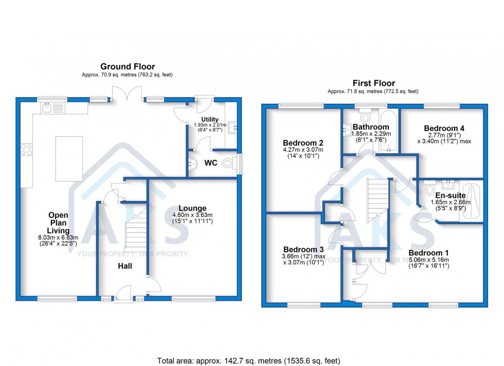 Floorplan for Bandy Lane, Breadsall, DE21