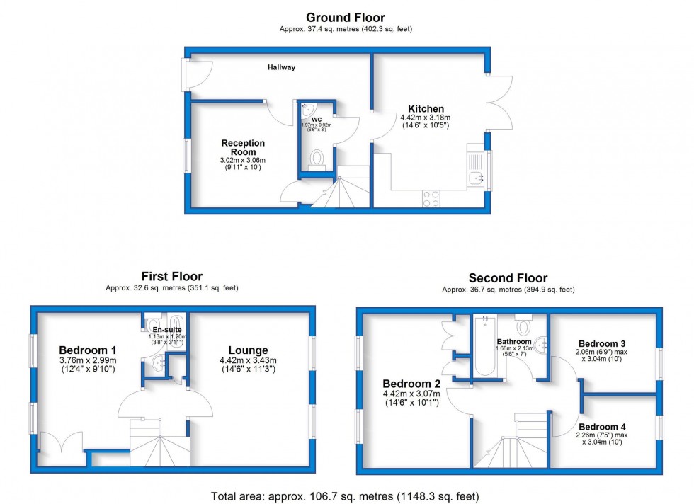Floorplan for Hamble Way, Hilton, DE65