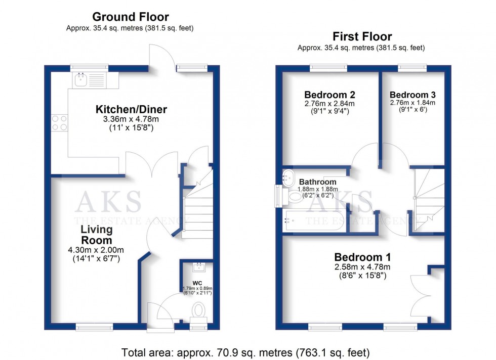 Floorplan for Kyle Road, Hilton, DE65