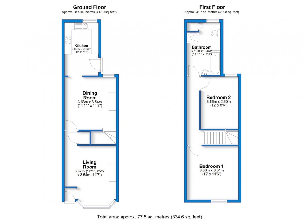Floorplan for Nottingham Road, Borrowash, DE72