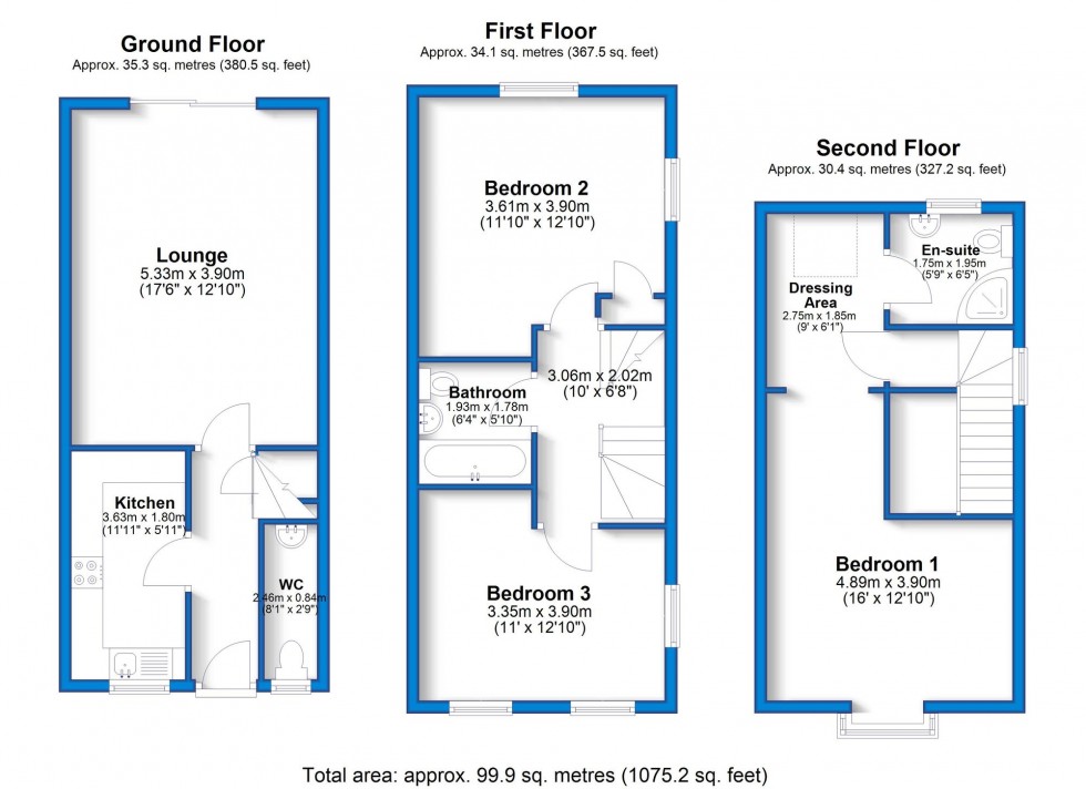 Floorplan for Eden Close, Hilton, DE65