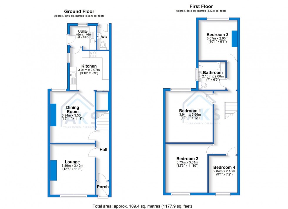 Floorplan for Crown Street, Derby, DE22