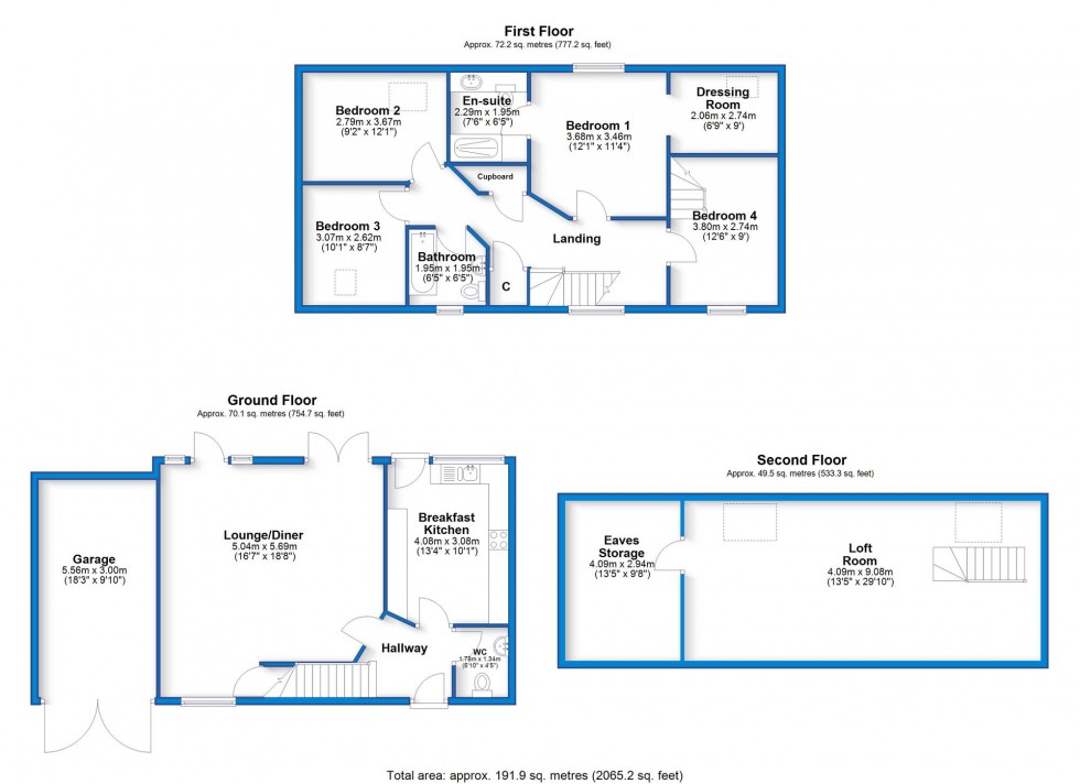 Floorplan for Egginton Road, Hilton, DE65