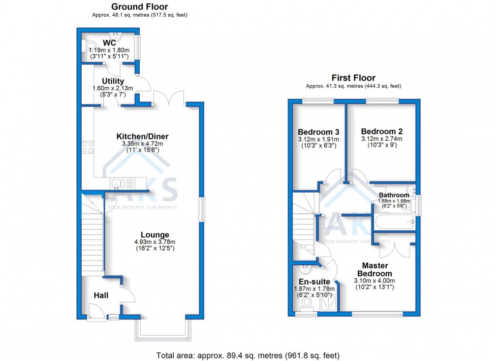 Floorplan for Arnfield Drive, Hilton, DE65